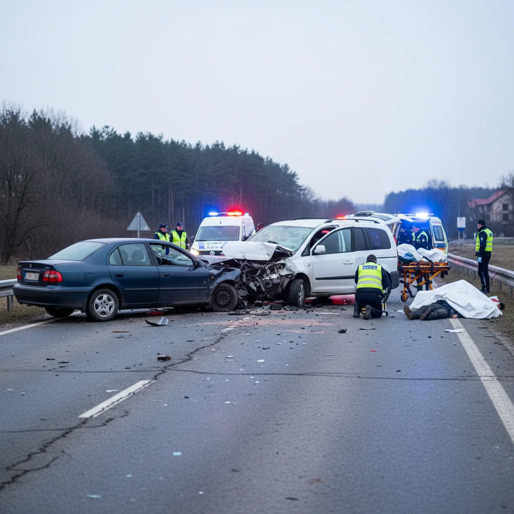 Accident rutier grav pe DN2B, aproape de Buzău: doi părinți decedați, copil rănit