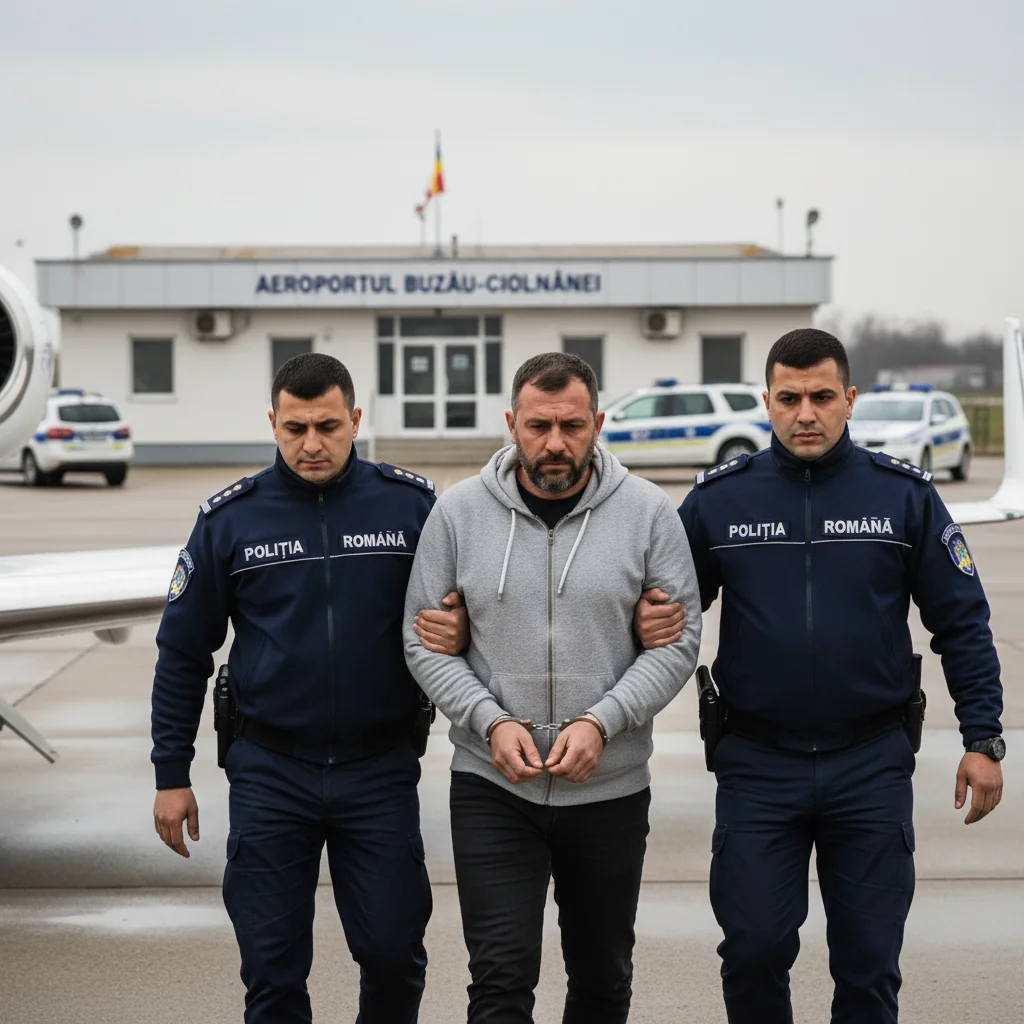 Bărbat de 43 de ani din Buzău, urmărit internațional, readus în țară de Poliția Română
