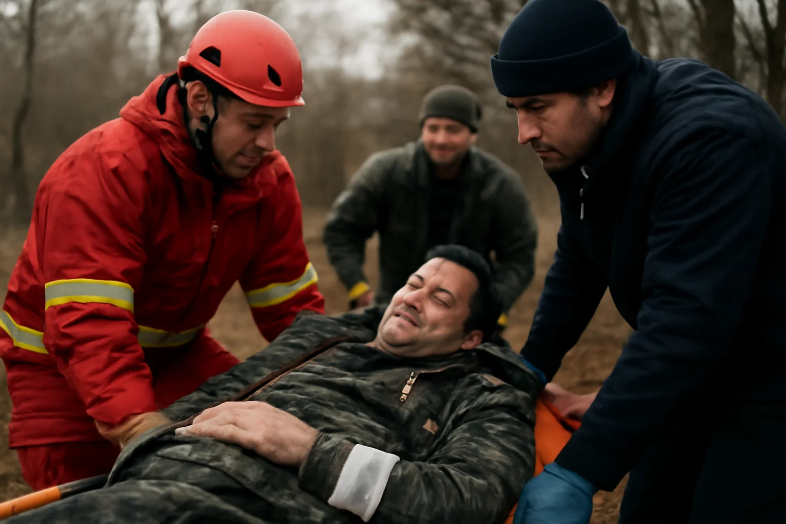 Bărbat rănit la vânătoare în zona Pietroasele–Istriţa, preluat din teren dificil și dus la spital în Buzău