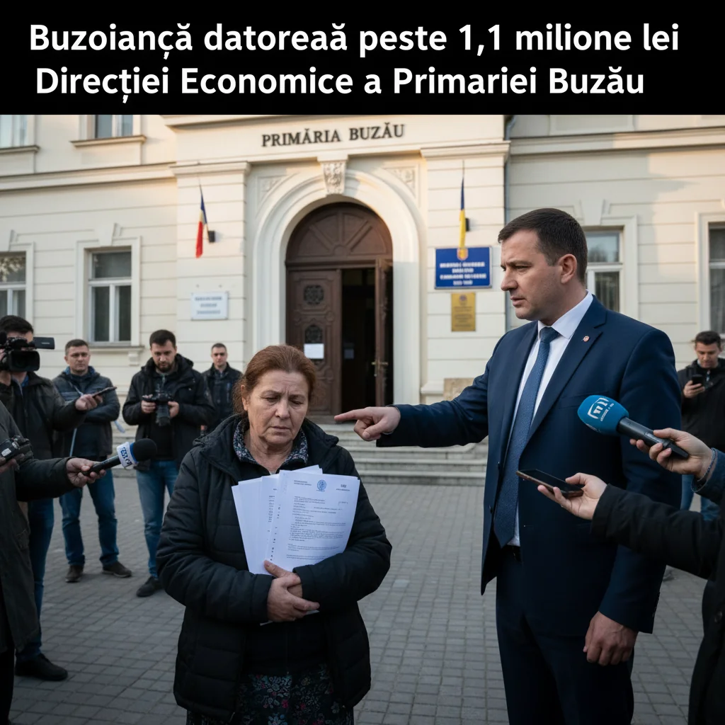 Buzău: buzoiancă cu datorii de peste 1,1 milioane lei către Direcția Economică a Primăriei