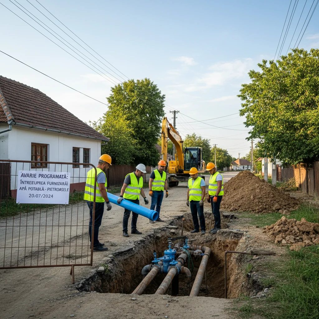 Buzău: furnizarea apei potabile oprită temporar în Pietroasele pentru lucrări programate