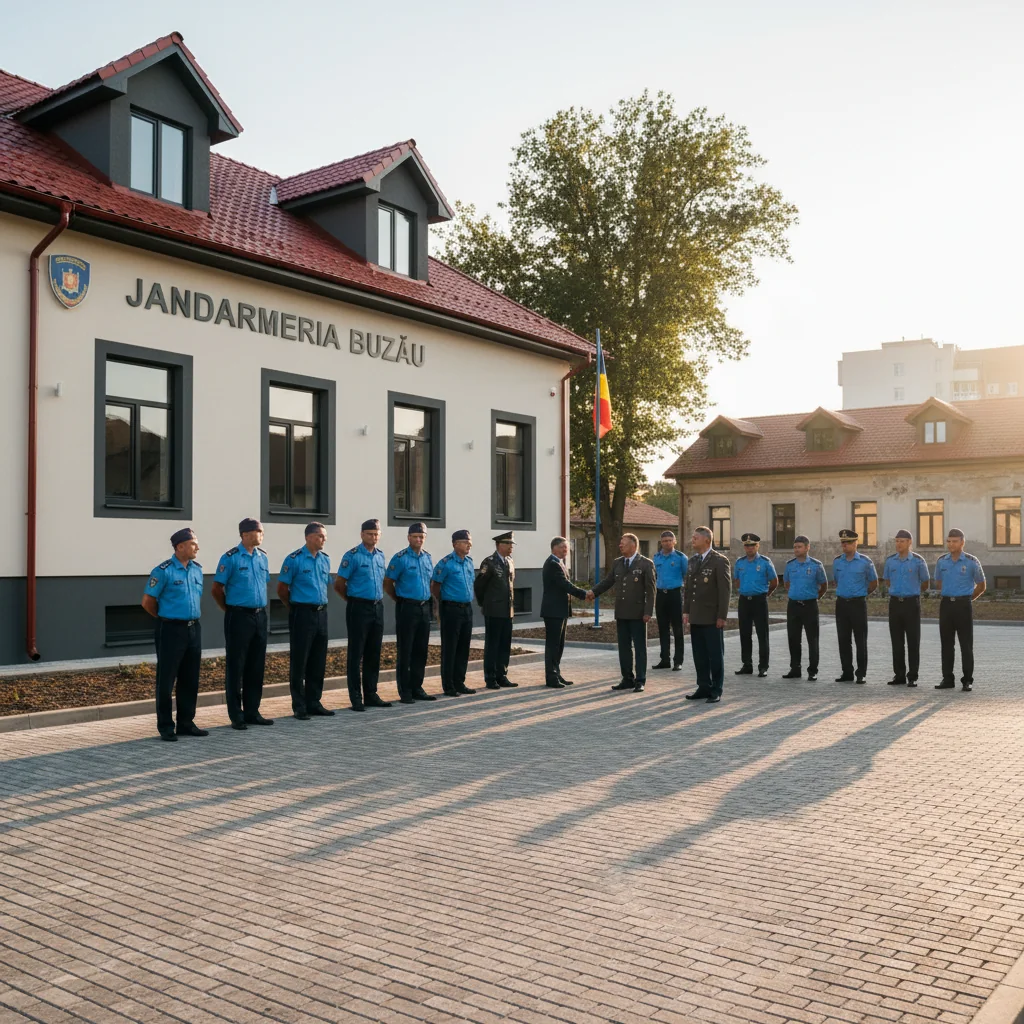 Clădirea administrativă a Jandarmeriei Buzău, complet modernizată și redeschisă pentru activitate