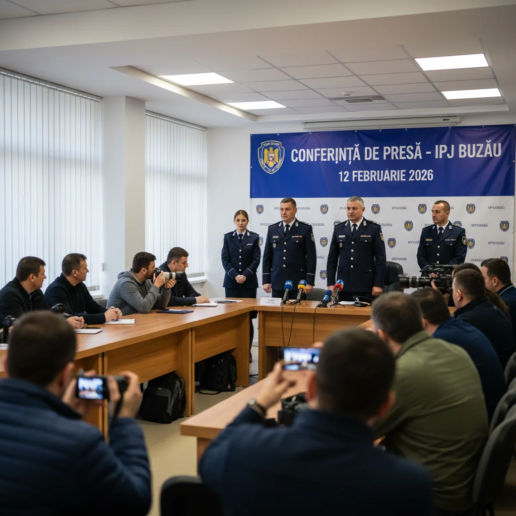 Conferință de presă anunțată la IPJ Buzău pentru 12 februarie 2026