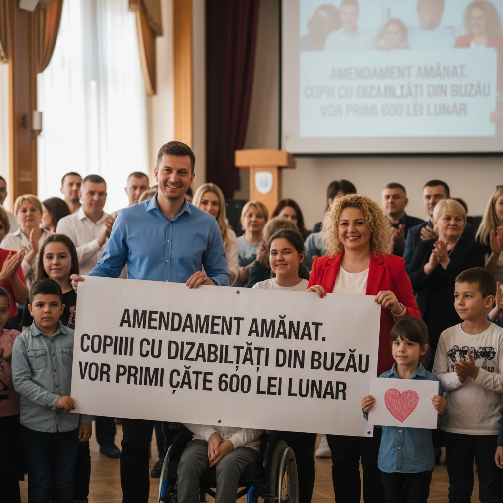 Creștere lunară de 600 lei pentru copiii cu nevoi speciale din Buzău, după un amendament întârziat