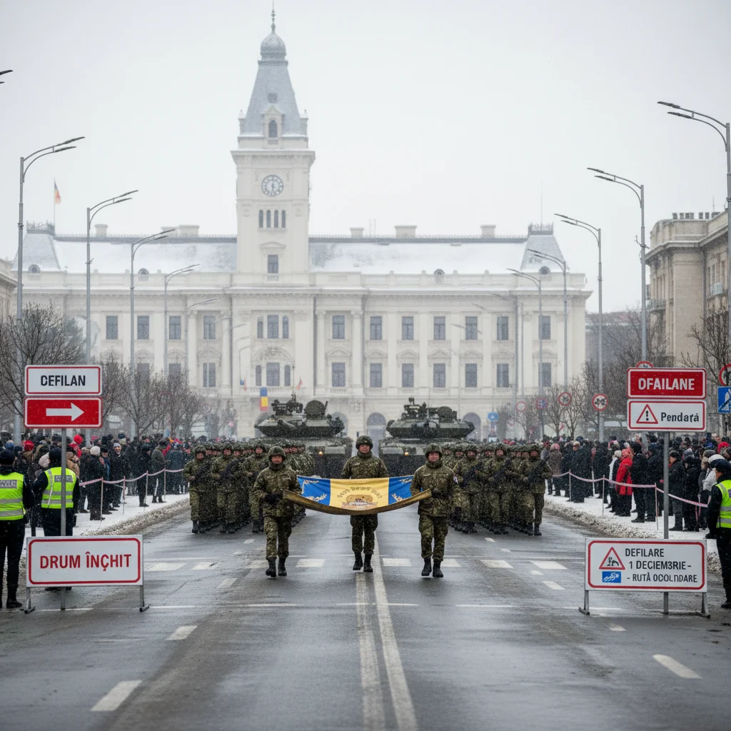 Defilarea militară de 1 Decembrie 2025 în Buzău și noile restricții de trafic anunțate