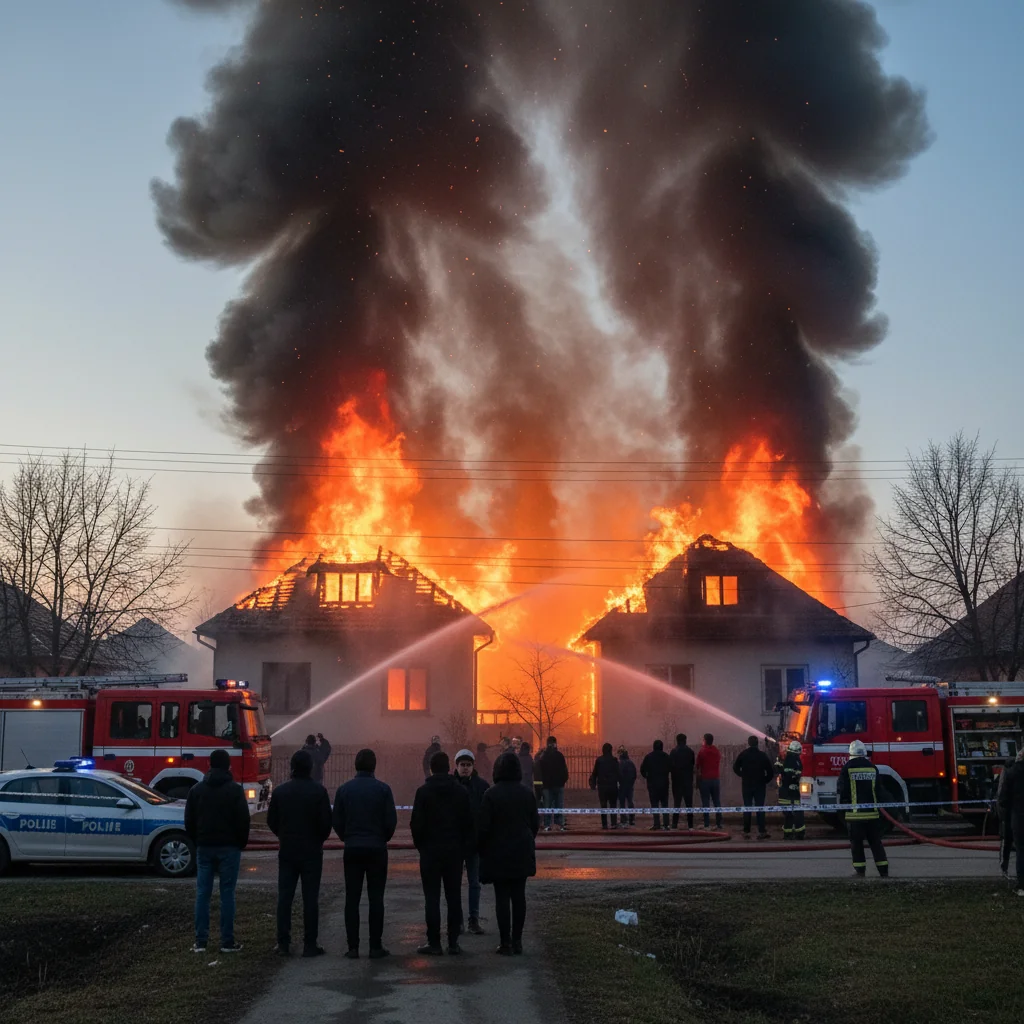 Două locuințe afectate de un incendiu puternic în municipiul Buzău