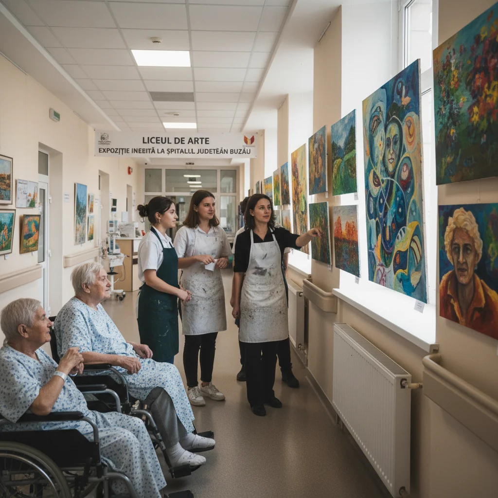 Expoziție inedită a Liceului de Arte la Spitalul Buzău