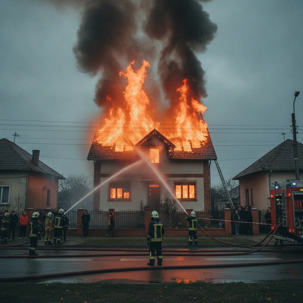 Incendiu pe strada Orizont din Buzău: Pompierii au salvat casele vecine