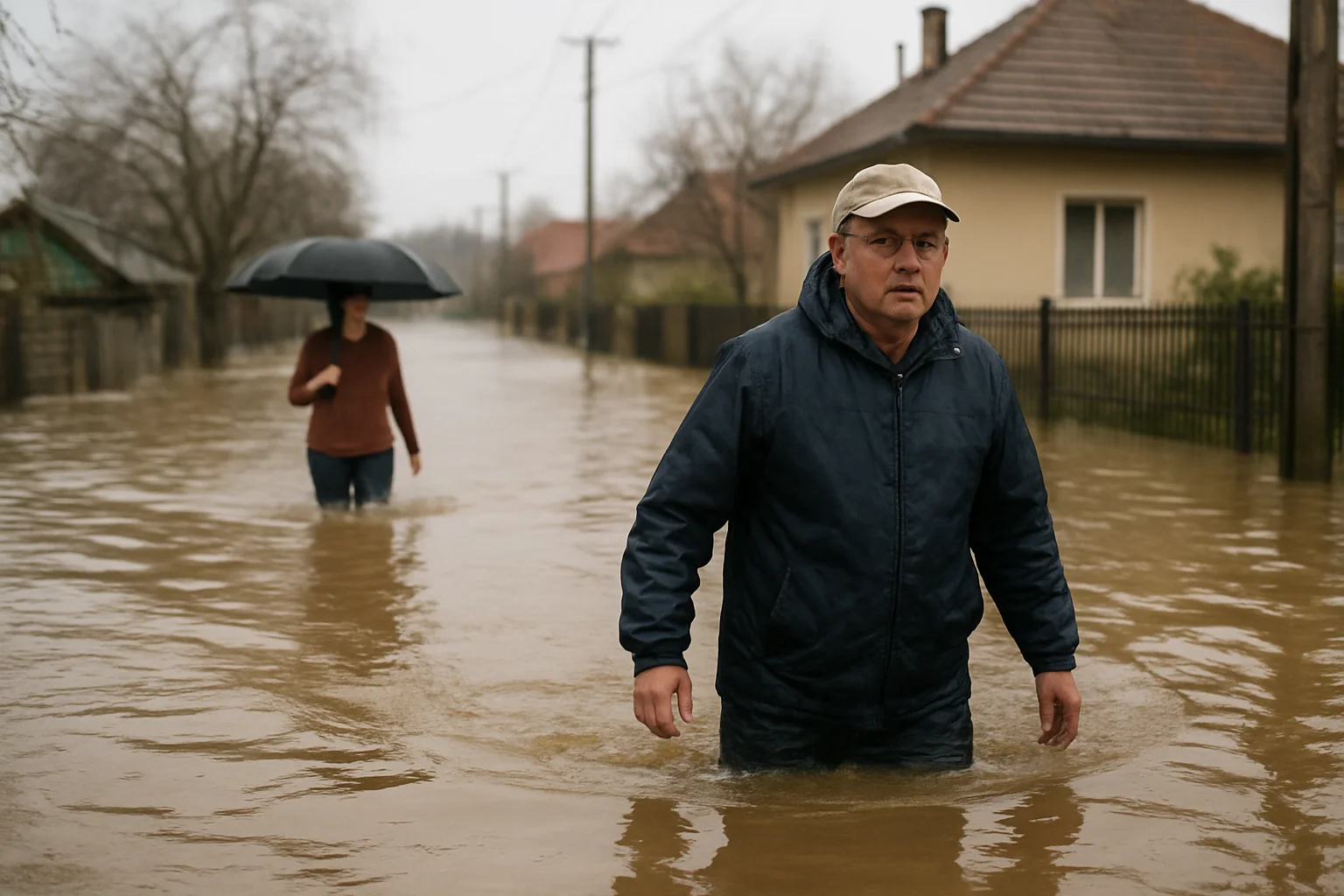 Inundații și probleme în trafic în sud-estul Buzăului