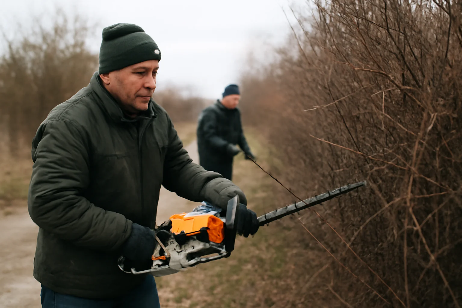 lucrări intense de îndepărtare a gardurilor vii în oraș