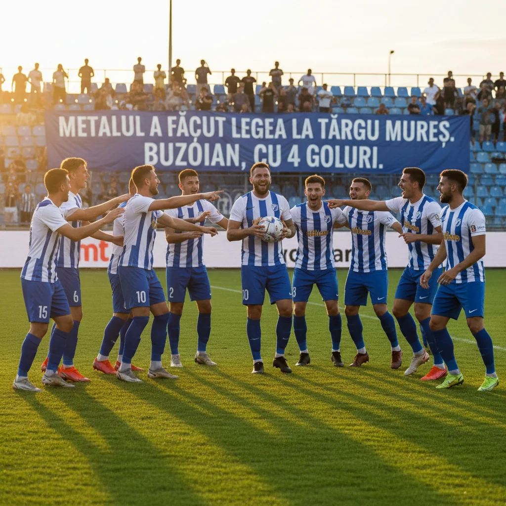 Metalul domină la Târgu Mureș cu 4 goluri impresionante