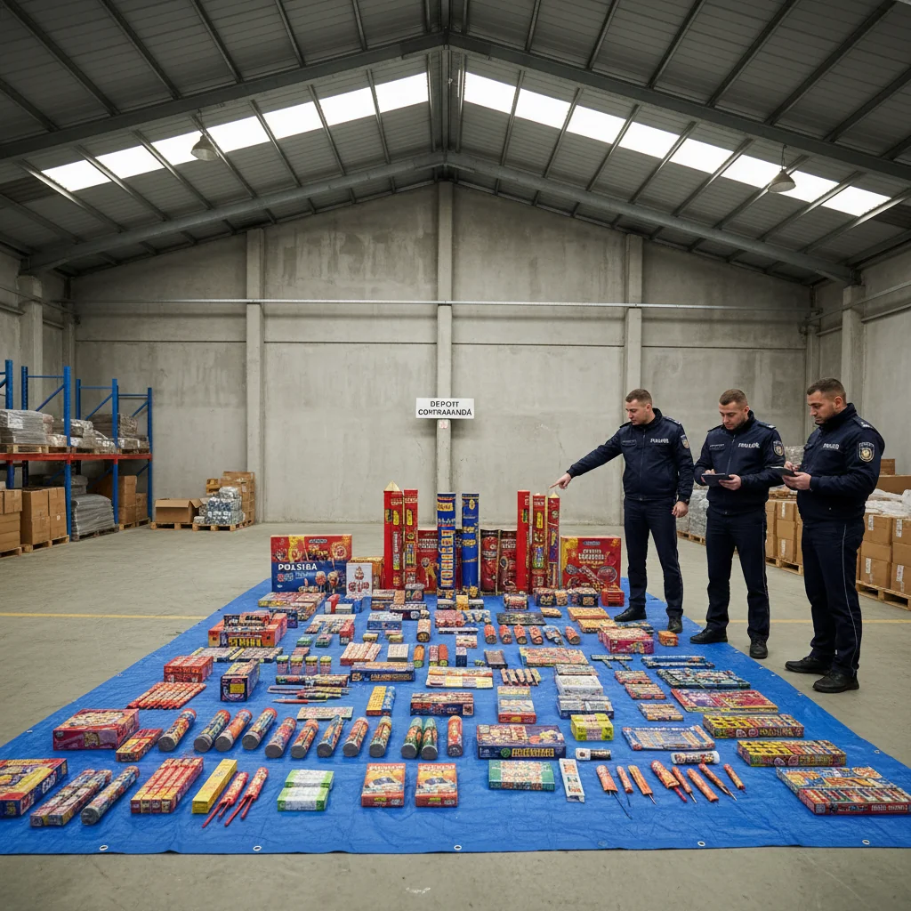 Peste 1,7 tone de articole pirotehnice confiscate în județul Buzău, în urma unor percheziții