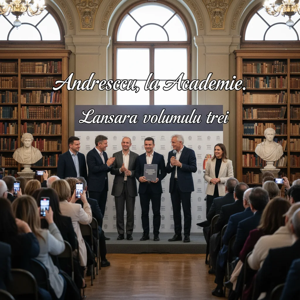 Scriitorul Andreescu revine la Academie cu lansarea celui de-al treilea volum