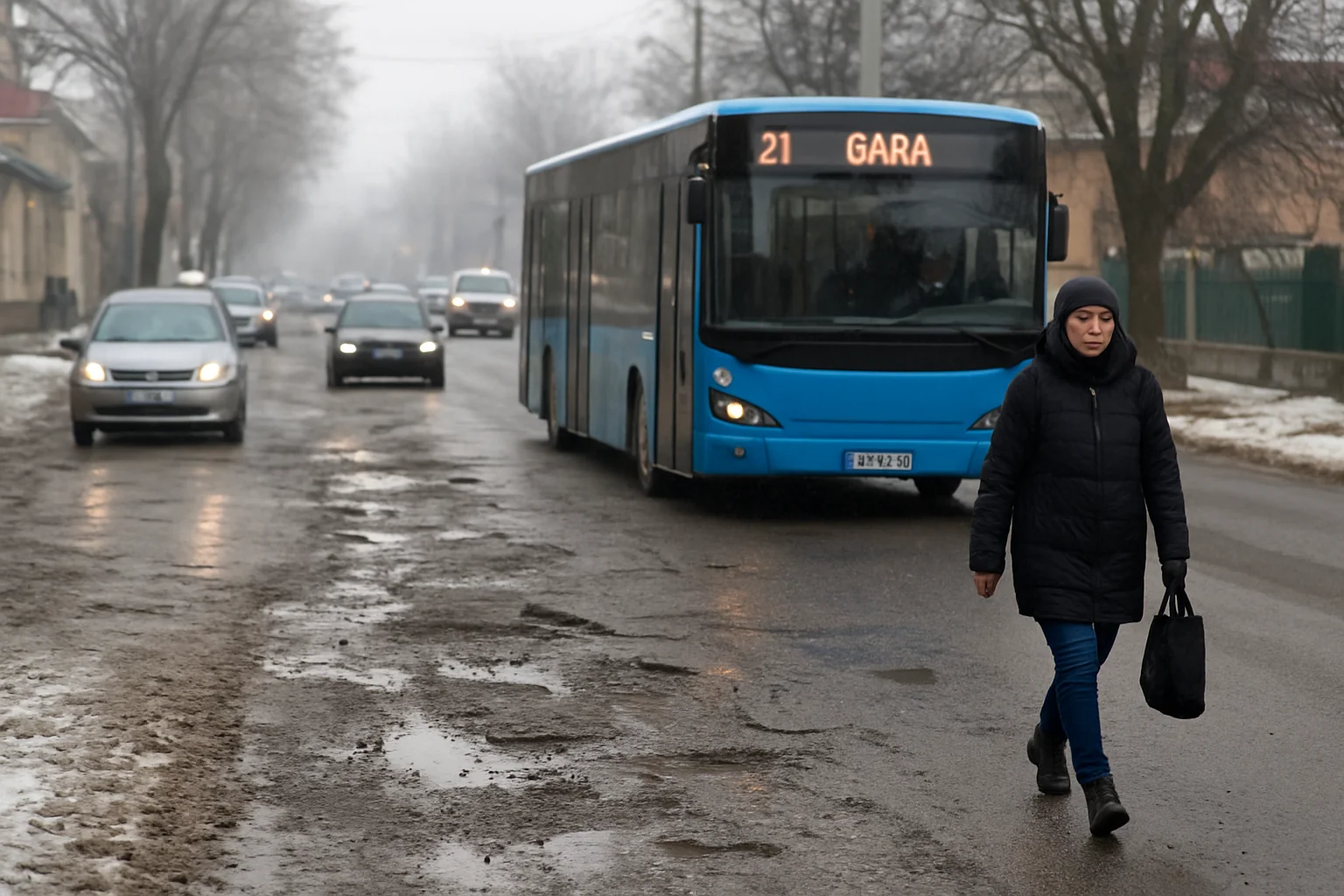 Starea drumurilor și transportul public în Buzău, 2026-01-09