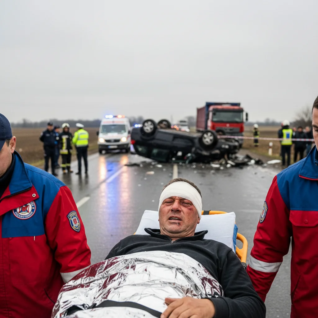 Tatăl lui Abi Talent, în stare gravă după un accident rutier lângă Buzău