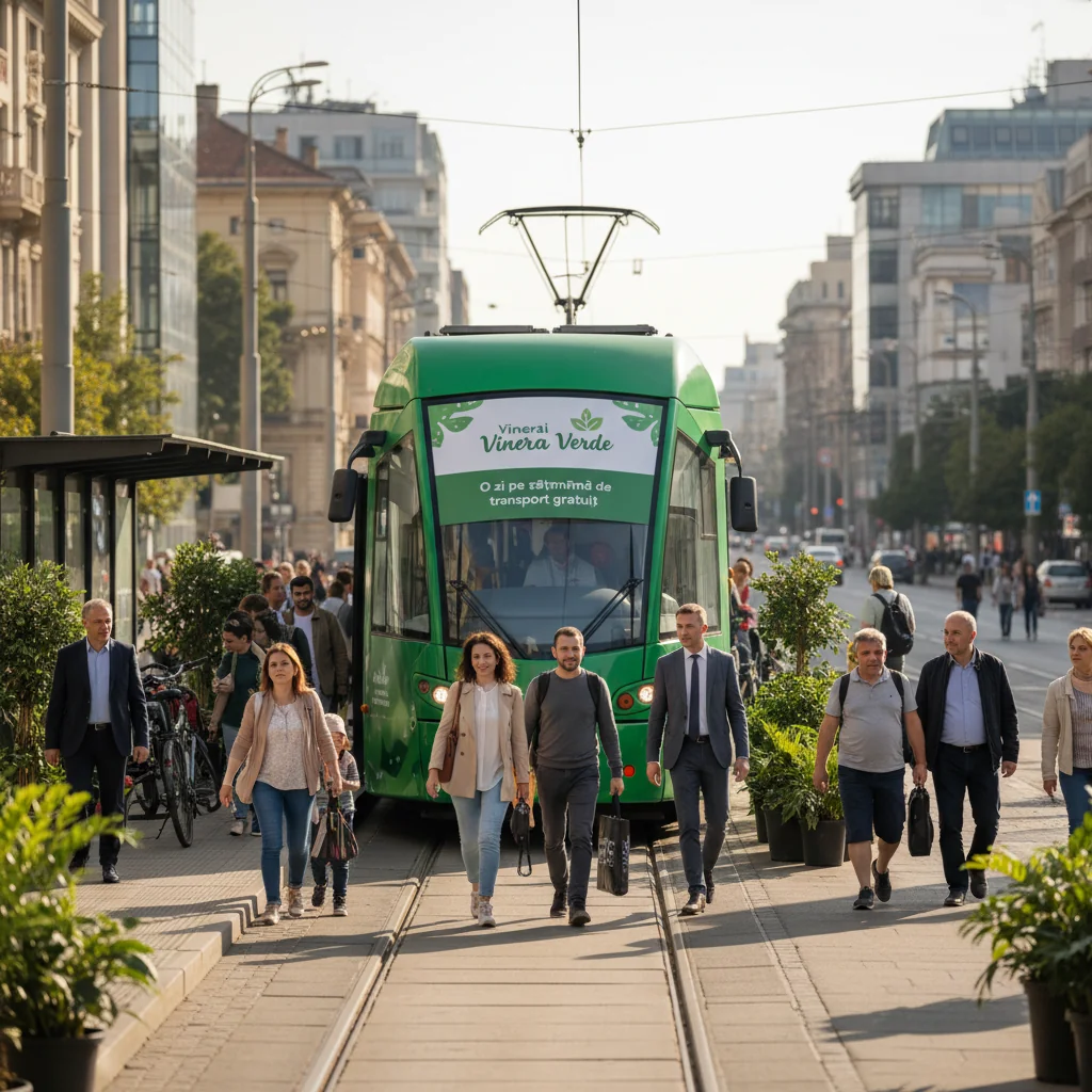 Transportul gratuit în Vinerea Verde, o zi de eco-mobilitate